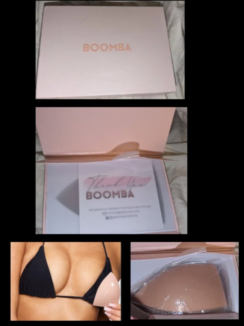 New Boxed BOOMBA Micro Lift Inserts - 2 pairs / 4pc Set Beige Size Small